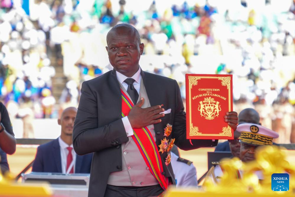 Read more about the article Brice Clotaire Oligui Nguema sworn in as the New President of Gabon by Ehud Jones.