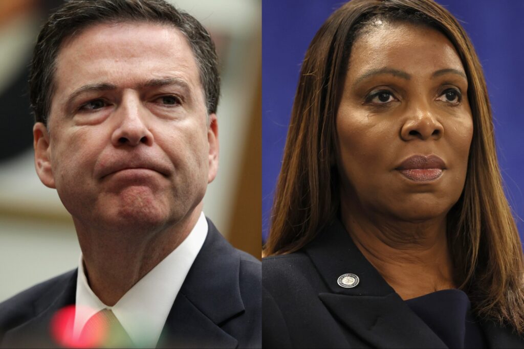 Read more about the article Judge dismisses charges against James Comey and Letitia James. By Kathy Moore.