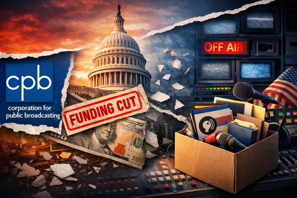 Read more about the article Public Broadcasting Corporation votes to dissolve Itself after Funding Loss. By Kathy Moore.