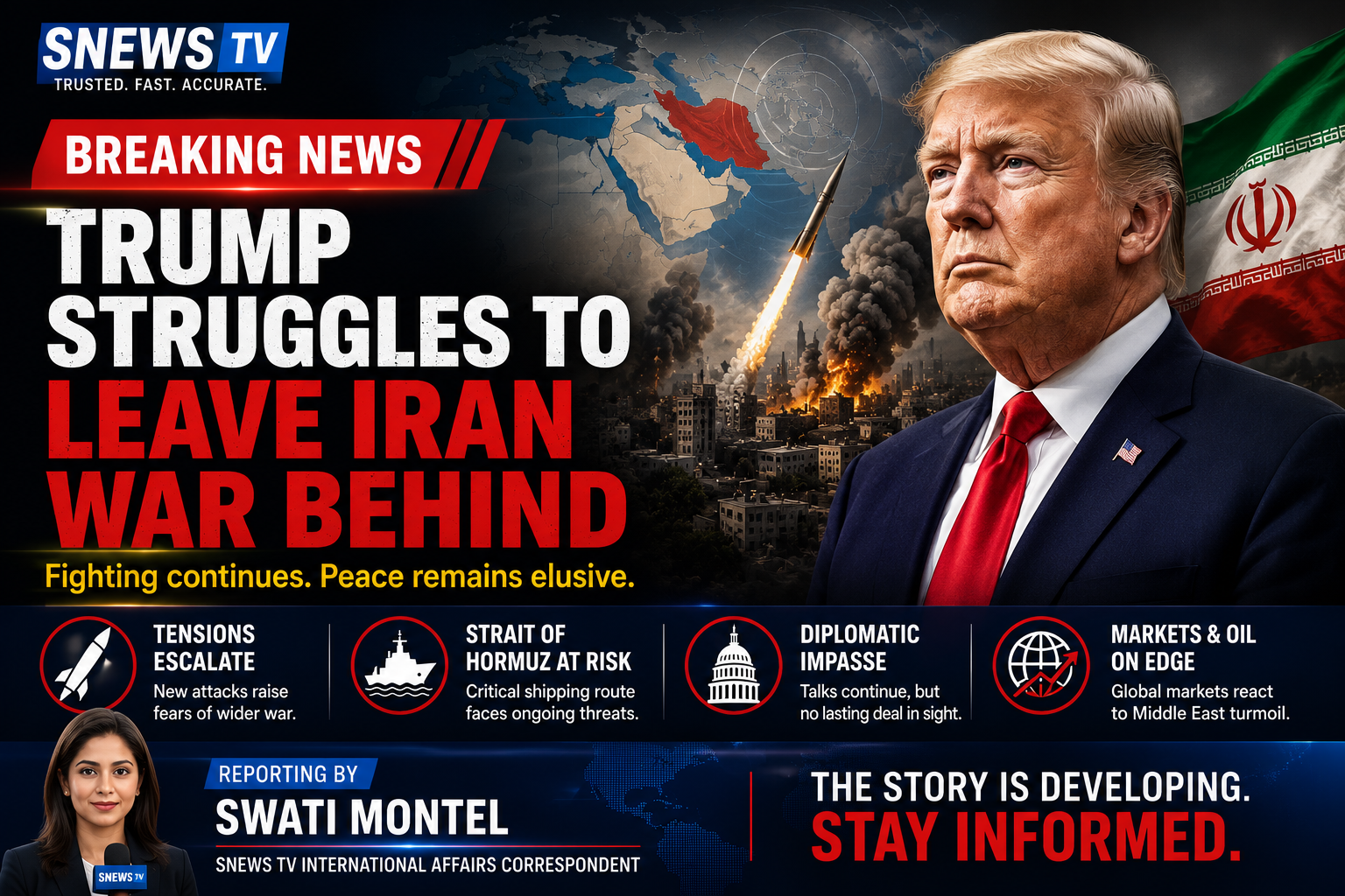 You are currently viewing Trump Struggles to Leave Iran War Behind by Swati Montel.
